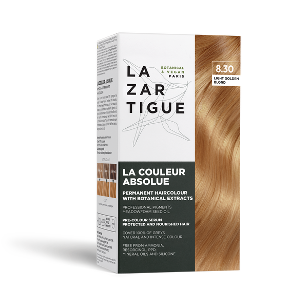 LA COULEUR ABSOLUE 8.30 LIGHT GOLDEN BLOND (Permanent haircolor with botanical extracts)
